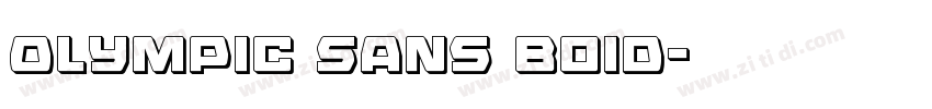 Olympic Sans Boid字体转换